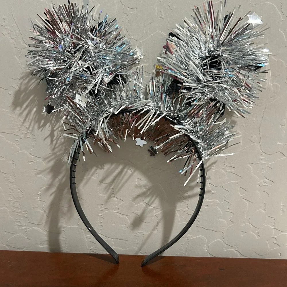 Happy New Year Green Star Tinsel Headband